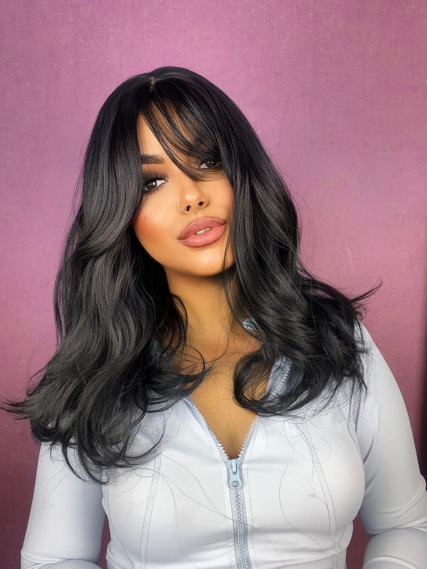 Peluca con pollina ondulada – Semi Humana – 18 pulgadas – Sexy Flor