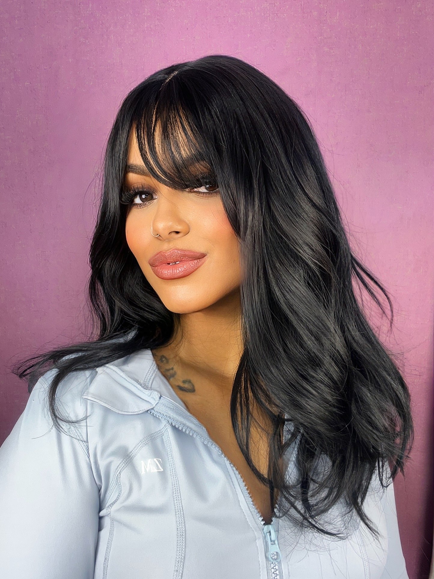 Peluca con pollina ondulada – Semi Humana – 18 pulgadas – Sexy Flor